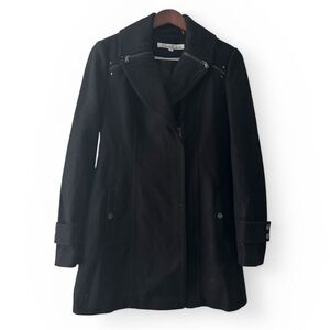 Kenneth Cole Black Trench Style Coat